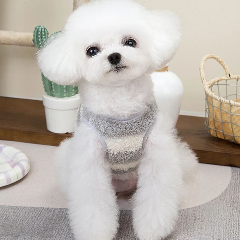 Winter Warm Pet Dog Clothes with D-ring Soft Cozy Dog Coat Chihuahua Yorkie Pet Clothes for Small Medium Dogs Pet Supplies - imagen 3