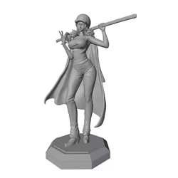 Figura miniatura de resina guerrera para gatos – Sin montar ni pintar