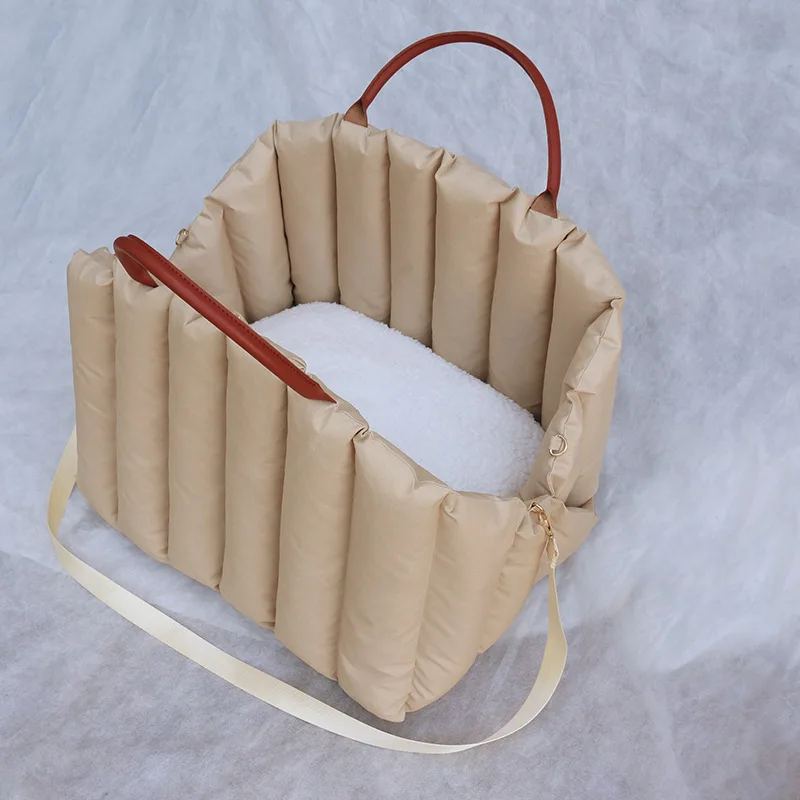 Bolsa para salir de mascotas para mantener el calor, bolsa para llevar, coche, Otoño e Invierno, nido de gato de gran tamaño, perrera para perros portátil - imagen 4