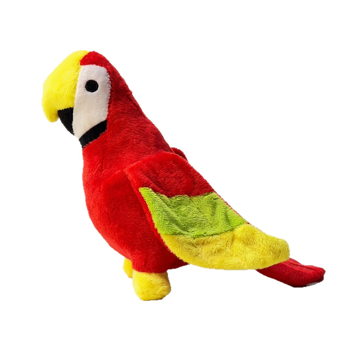 Juguete realista para perros chirriantes de peluche con loro, juguete interactivo Molar para masticar para mascotas, suministros de entrenamiento para juegos de autobloqueo Boredom Buster para cachorros