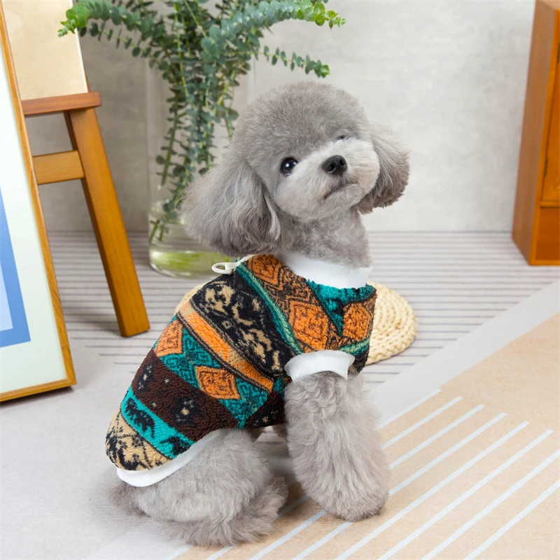 Chaleco terciopelo nórdico para perro pequeño y gato - imagen 3