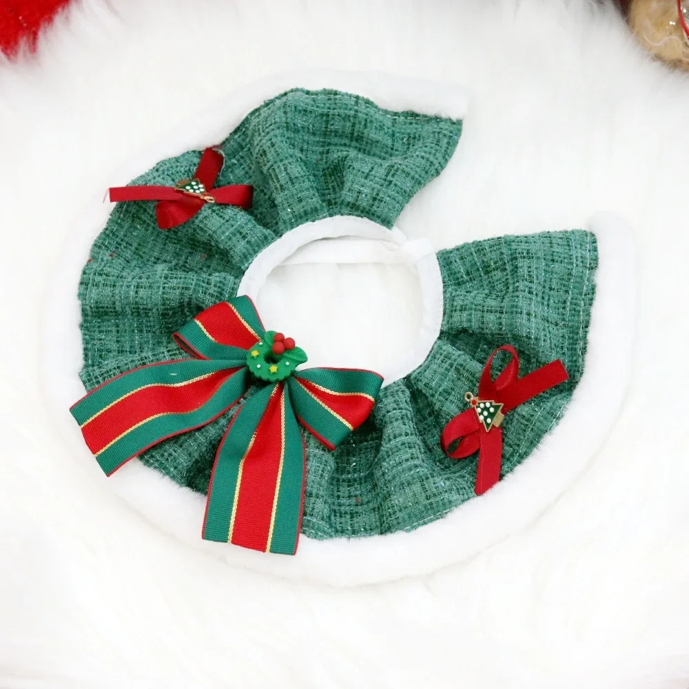 Conjunto de sombrero de Collar de Navidad para mascotas, babero para perros, accesorios para gatos, accesorios para perros pequeños - imagen 4