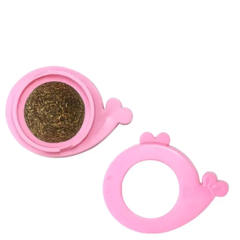 Bola adhesiva de pared de gato con hierba gatera Natural, juguete para golosinas, elimina bolas de pelo naturales saludables para promover la digestión, aperitivos de hierba para gatos para mascotas - imagen 4