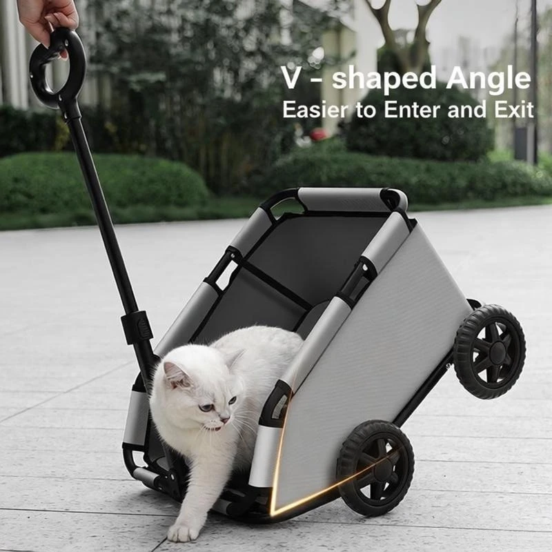Cochecito plegable para perros pequeños y medianos – Paseo cómodo - imagen 2