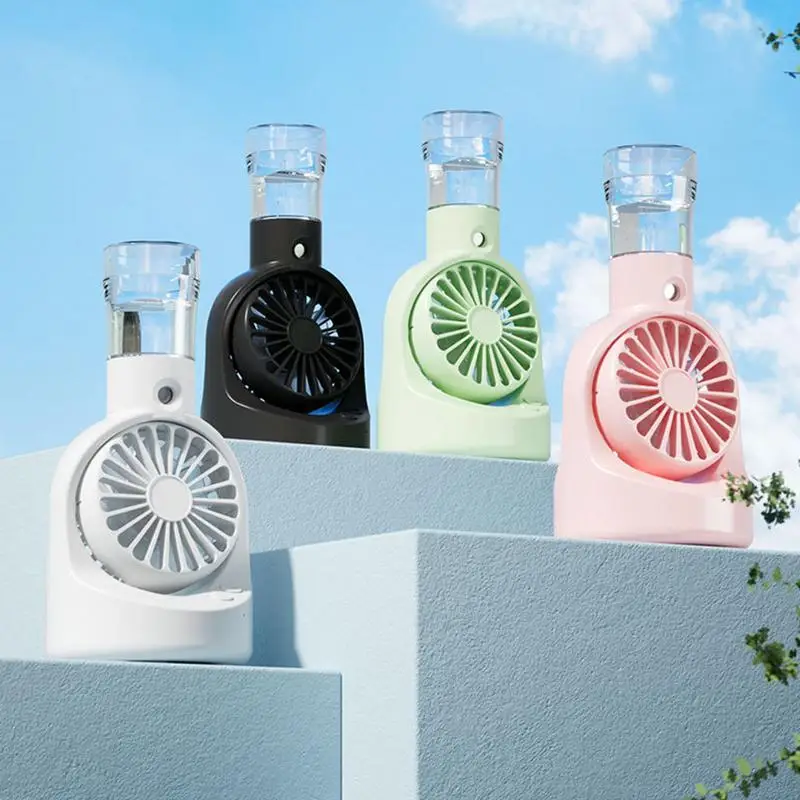 Ventilador de nebulización portátil, pulverizador de niebla, Humidificador USB, suministros de refrigeración al aire libre con botella de nebulización para sala de estar, coche y viaje - imagen 2
