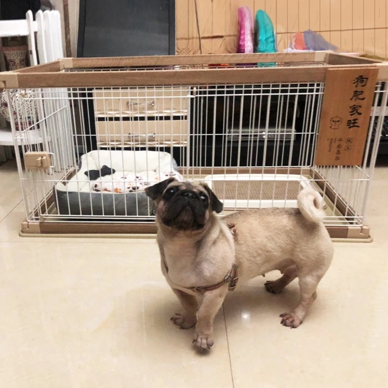 Jaula mediana para perros, valla para mascotas, muebles para el hogar, productos, accesorios, fácil limpieza, Metal, madera, Interior, Exterior, valla de patio portátil - imagen 3