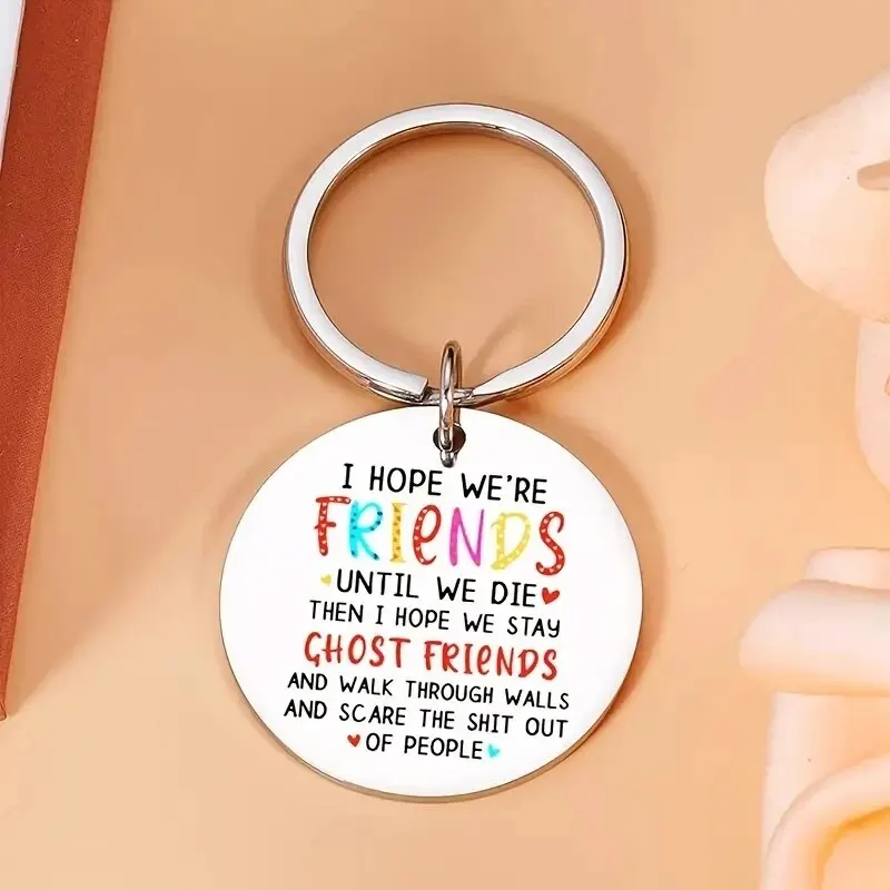 LLavero de acero inoxidable "Eternal Friendship", colorido, duradero, 1 unidad - imagen 4