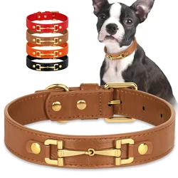 Collar de cuero para Bulldog Francés – Cómodo y ajustable
