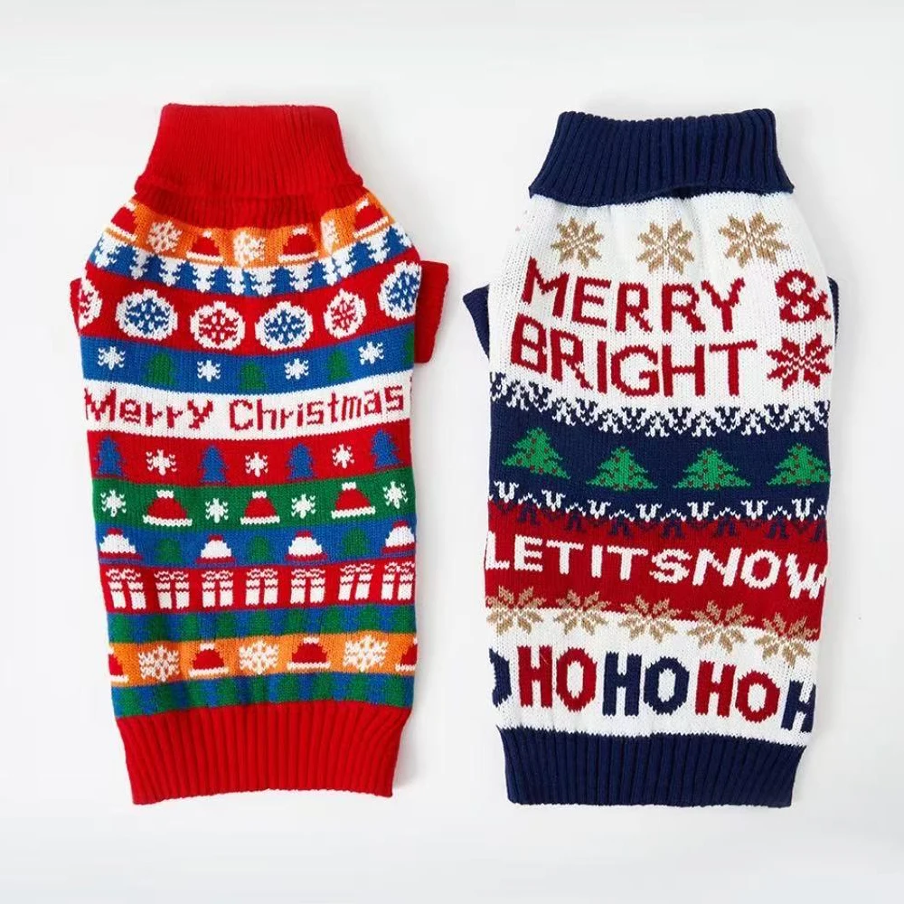 Disfraces navideños, abrigo de punto para perros Wiener, sudadera con copos de nieve para perros salchicha, suéter rojo, ropa de Año Nuevo para tejón