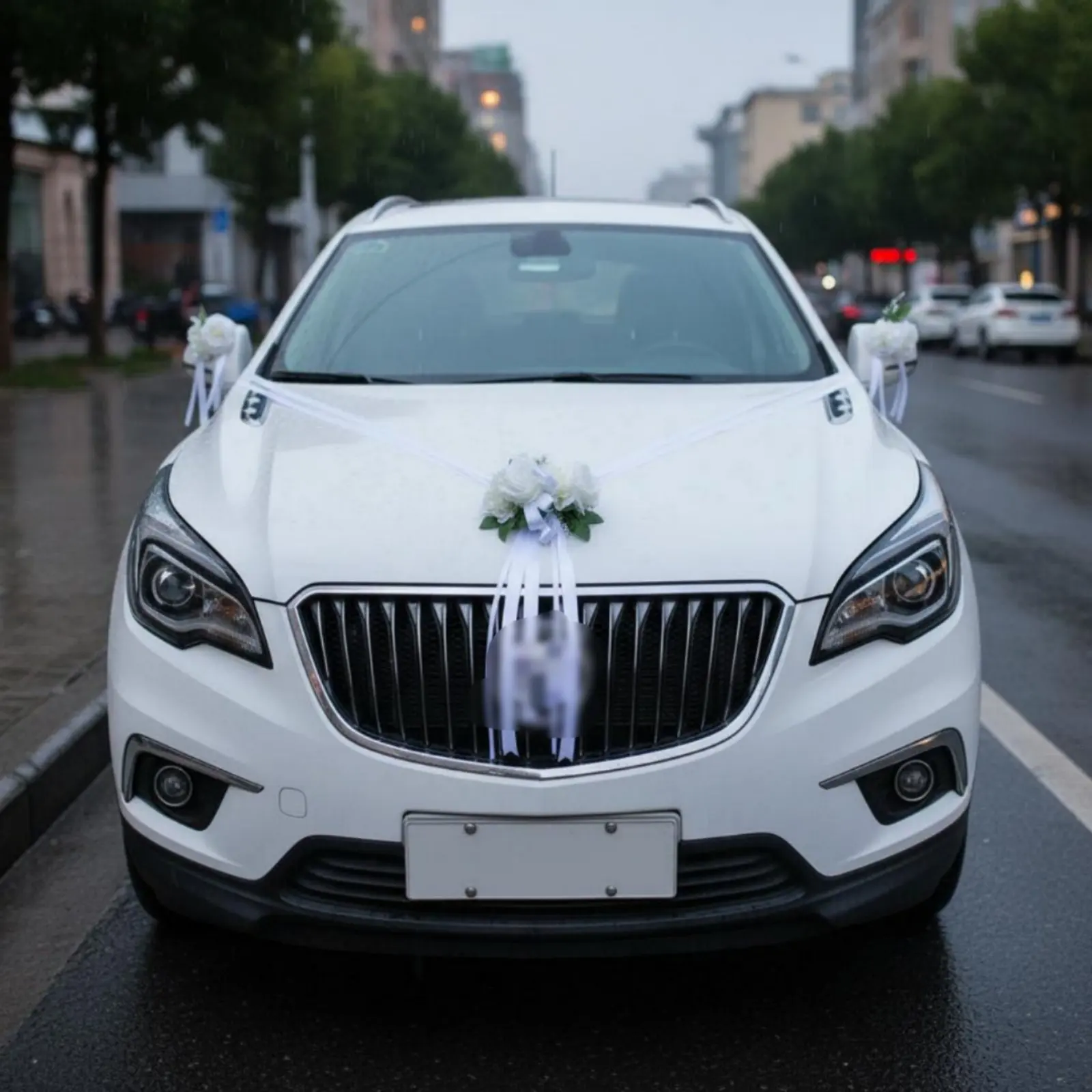 Kit decoración floral para coche de boda, estilo romántico universal - imagen 3