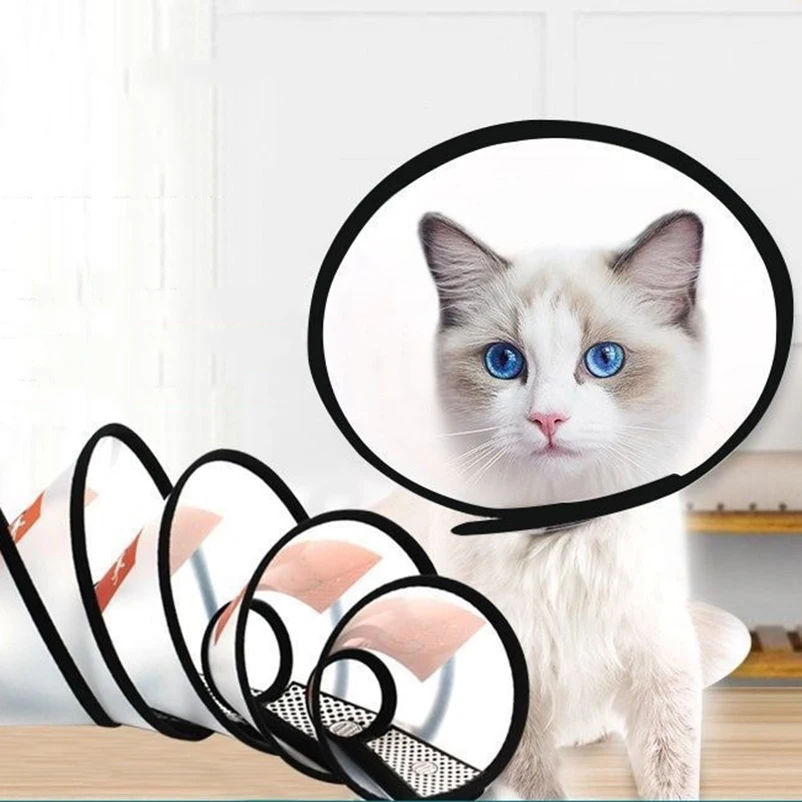 Previene la mordedura, cubierta protectora transparente para perros y gatos, curación de heridas, baño, cono de aseo, Collar médico protector para perros y mascotas
