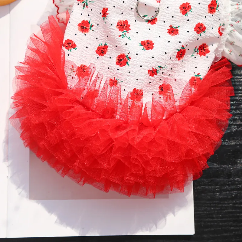 Vestido floral de verano para perro pequeño Chihuahua y York con tutú - imagen 5