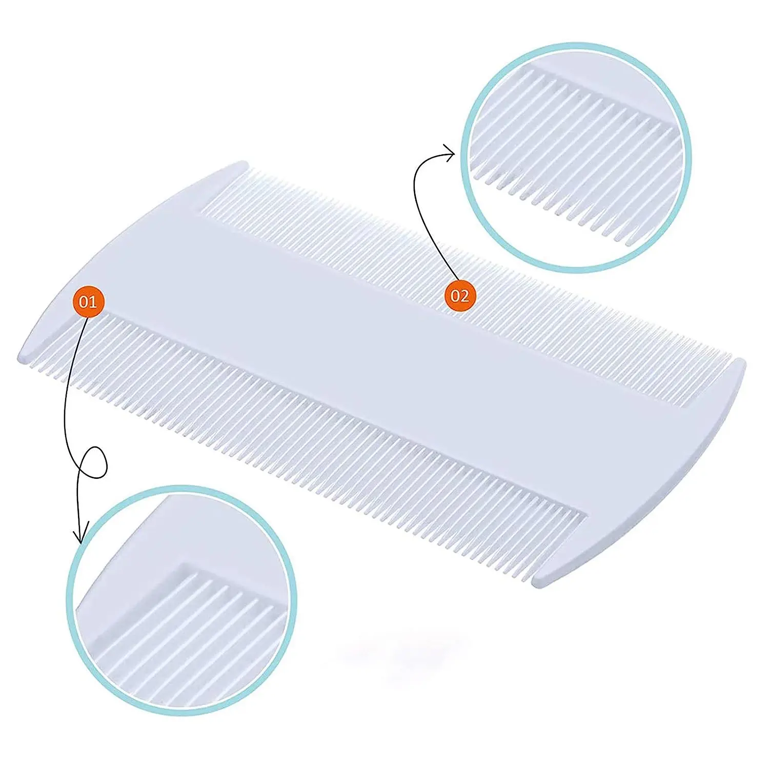 Cepillo para pulgas para gatos, peine para piojos y pulgas para perros, peines de pelo de dientes finos de doble cara para estilismo para el cuidado de mascotas, suministros de accesorios para gatos - imagen 4