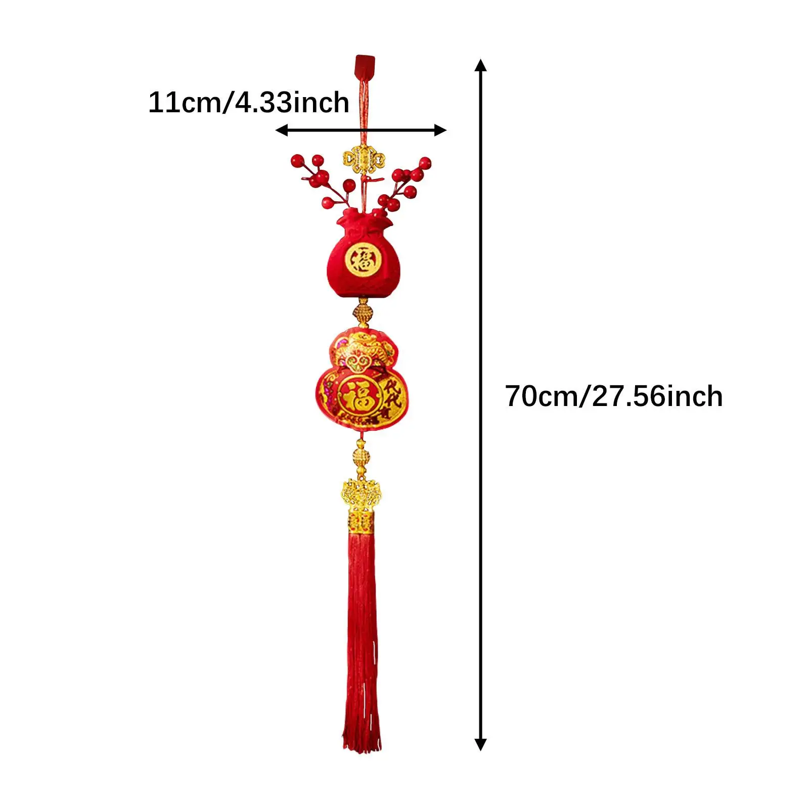 2026 Horse Charm Pendant Red Berries Flocking Decor Lucky New Year Hanging Ornament for Lunar Festival Home