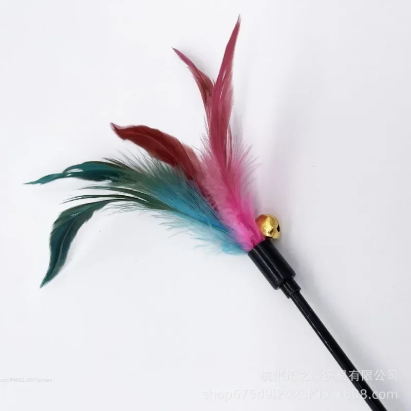 1 Uds. Juguete para gatos de 50cm, palo de plumas, juguete interactivo para gatos y gatitos con campana, juguetes para mascotas, suministros para gatos, juego, productos para mascotas - imagen 4