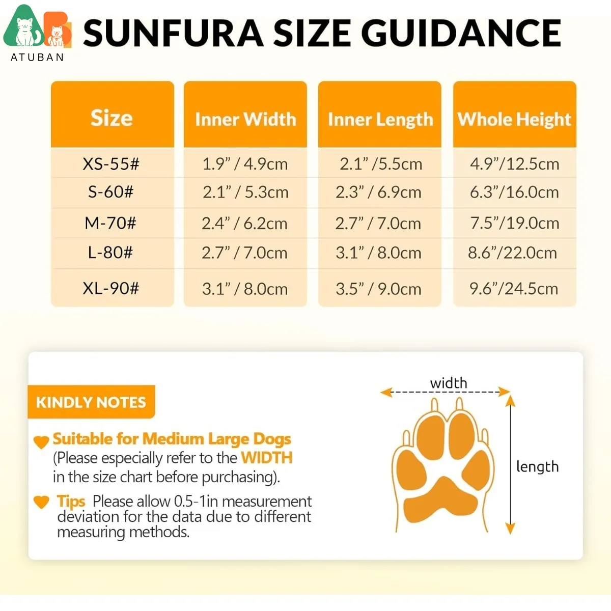 Botas de lluvia para perros ATUBAN con forro polar cálido, zapatos para perros medianos y grandes impermeables y antideslizantes con correas reflectantes y suela resistente - imagen 5