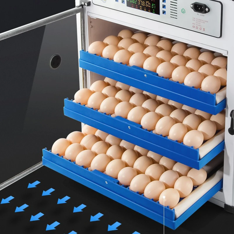 Incubadora de huevos de 204, Control automático de temperatura de giro, máquina para incubar huevos, incubadora de pollo, pato, ganso, suministros para animales de granja - imagen 4