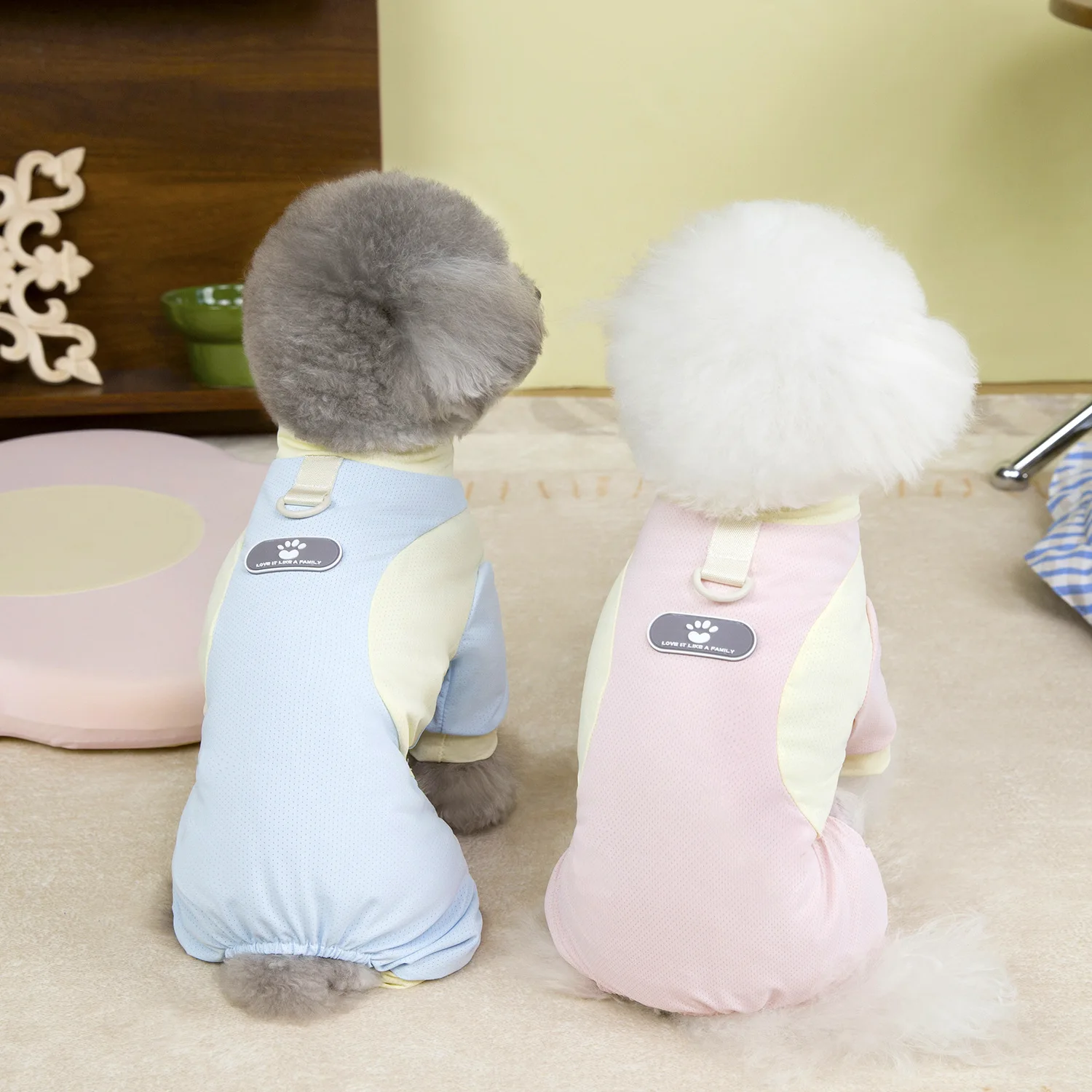 Monos finos y transpirables de malla para perros, ropa de verano para cachorros, mono para perros pequeños, pijamas para caniche y gatitos Shih Tzu Chihuahua - imagen 2