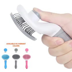 Cepillo deshedding de masaje para perros y gatos con cerdas suaves