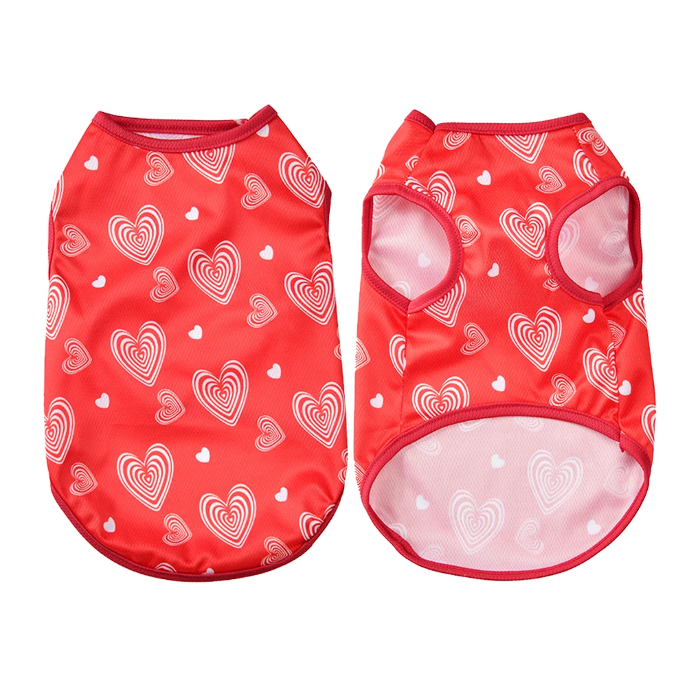 Ropa para el Día de San Valentín para perros pequeños y medianos, chaleco transpirable para gatos, camiseta para perros, disfraces de fiesta para cachorros y gatitos - imagen 5