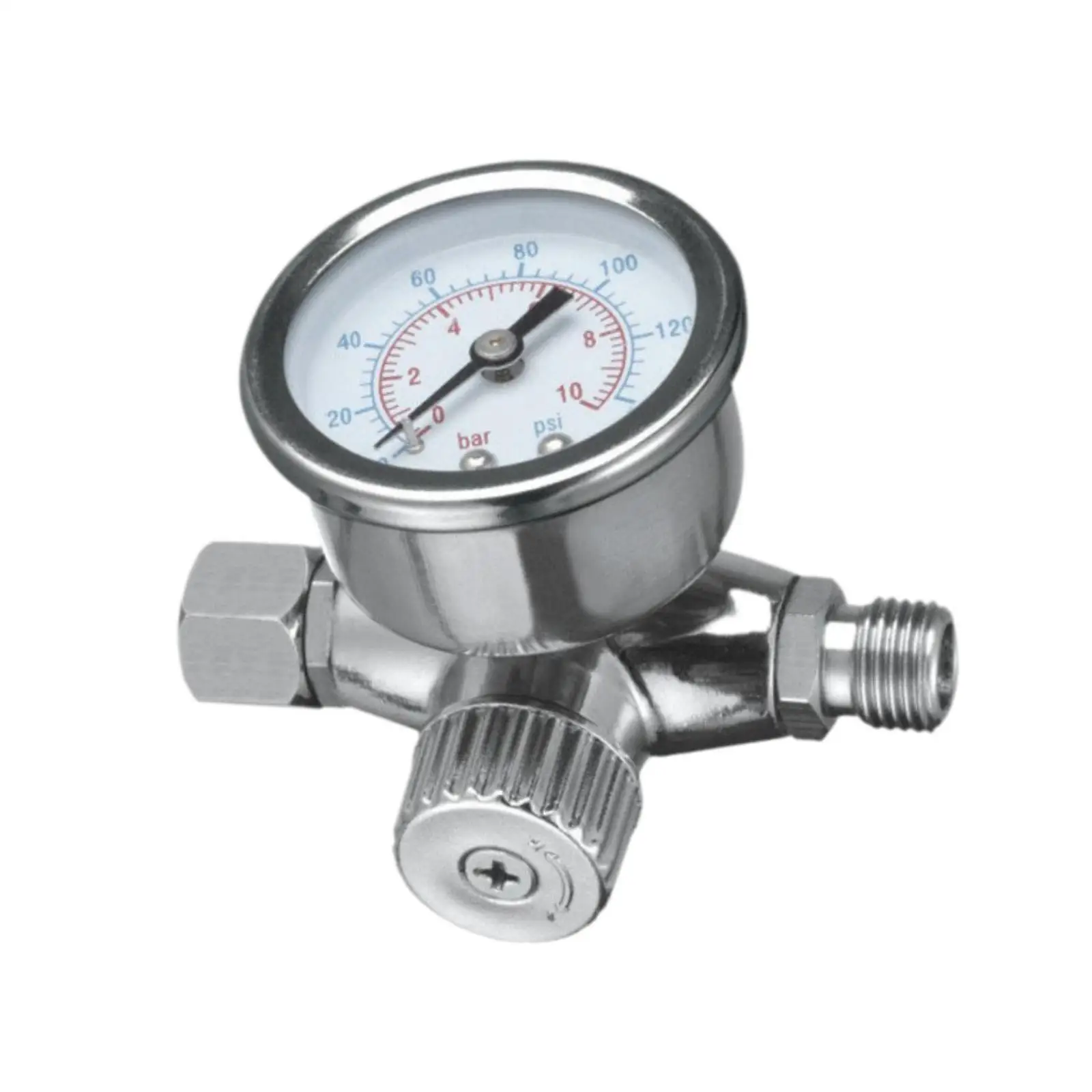 Air Adjusting Regulator Valve with Gauge for Hvlp 1-10 Bar Simple Assembly Replace Parts Adjustable 1/4” Nps Replacement