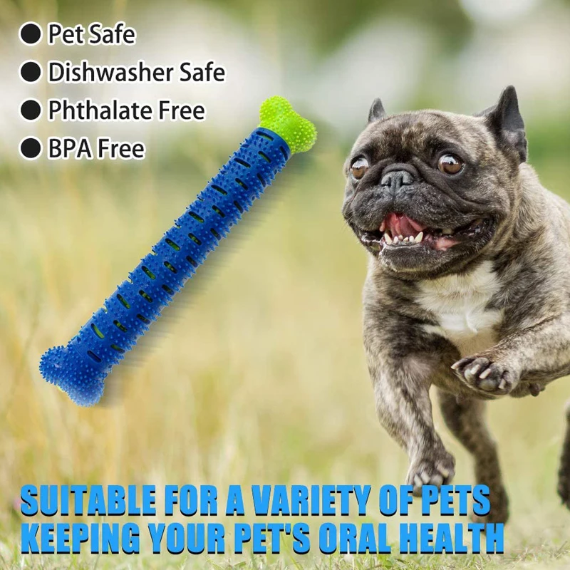Juguete masticable para perros, cepillo de dientes, cepillo para cachorros, masajeador de limpieza, juguetes de limpieza de dientes para mascotas, cuidado dental multifuncional de silicona para perros - imagen 3