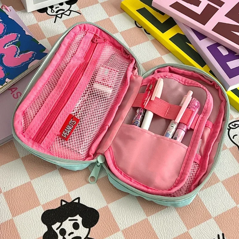 Snoopy Estuche de lona - Gran capacidad diseno anime - imagen 4