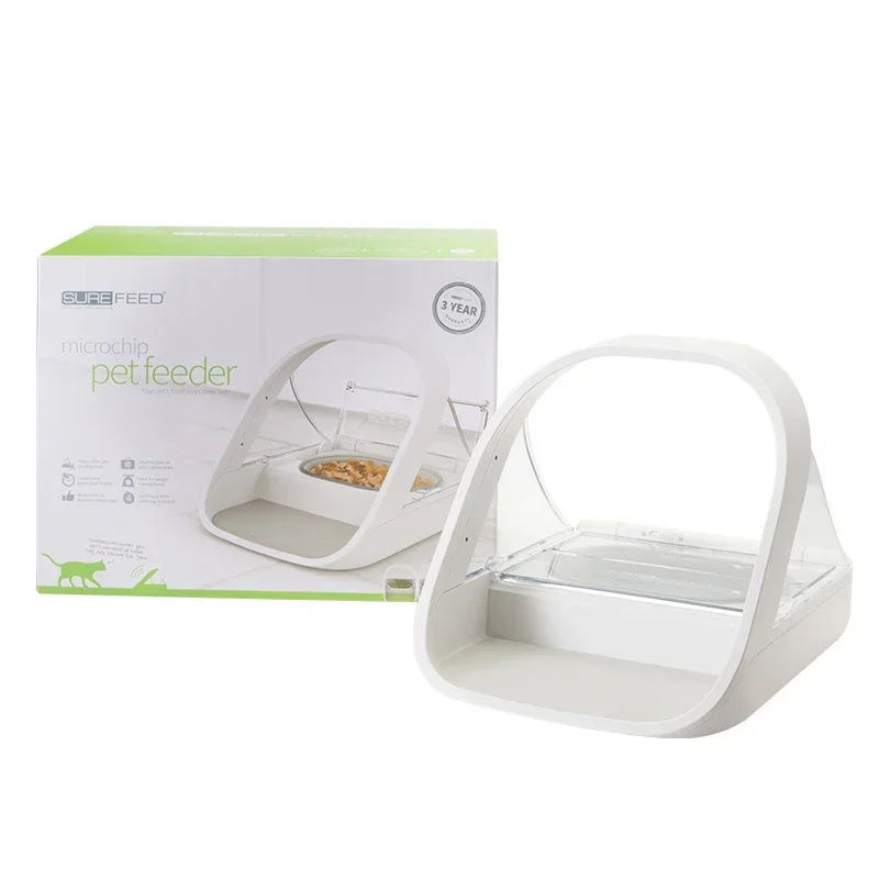 Alimentador inteligente antiarañazos, sin cable de carga, Sensor de reconocimiento de Chip Surefeed UK, cuenco automático para alimentos húmedos y frescos para mascotas, a prueba de gusanos