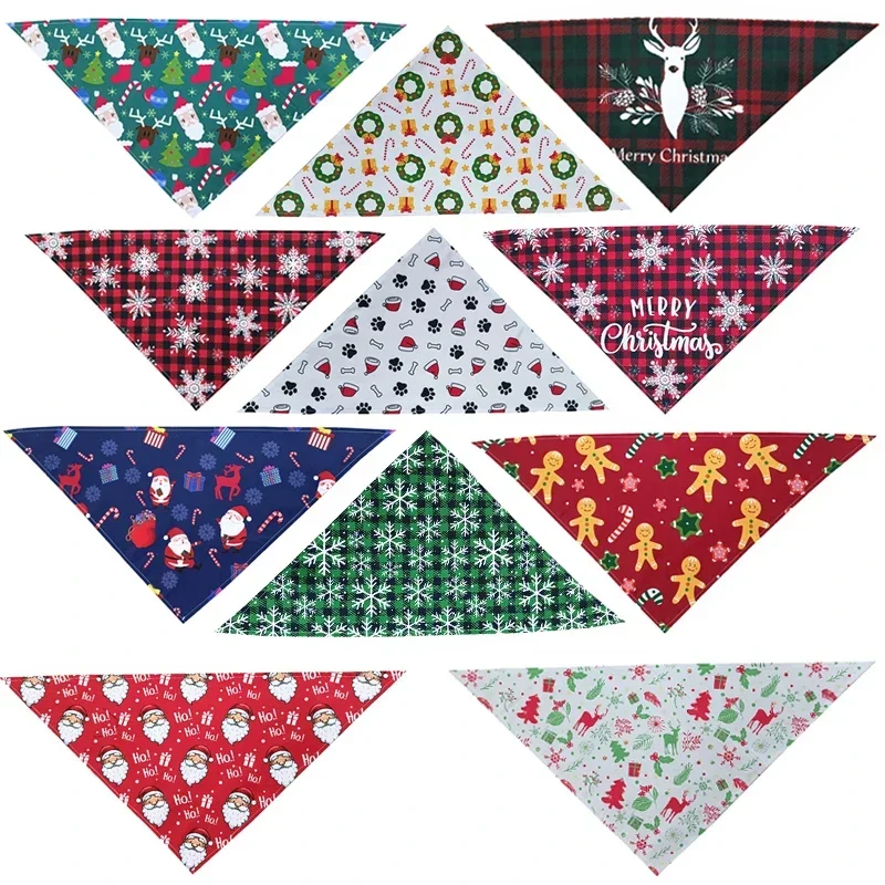 Bufanda navideña para el cuello para perro, disfraz para perro, Collar, Bandana, bufanda, accesorios para Gato, suministros para perros pequeños y grandes - imagen 2