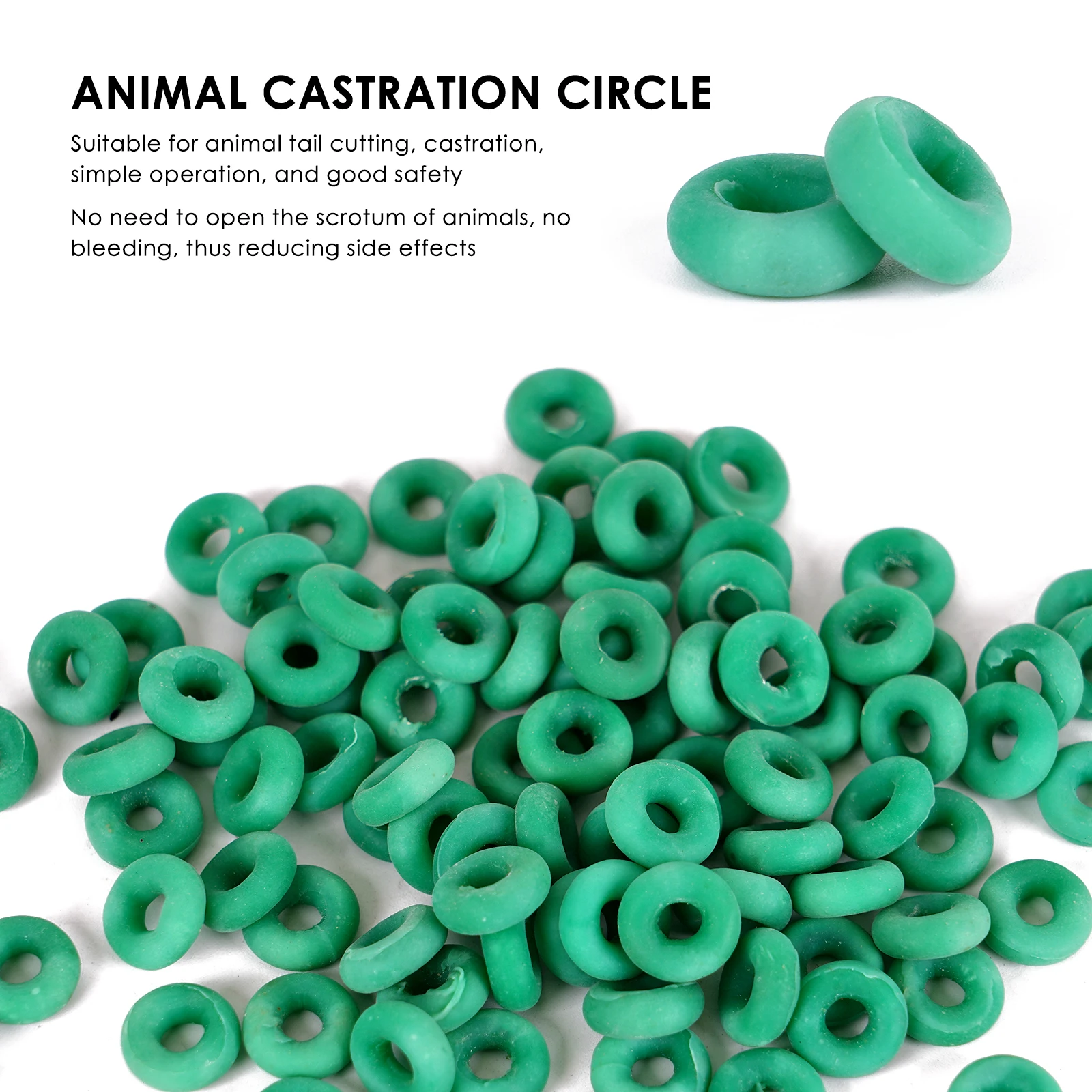 Nueva pinza de castración de cola de cerdo de oveja Animal, abrazadera de expansión, anillos de castración de goma elásticos, alicates de cola sin sangre para animales - imagen 5