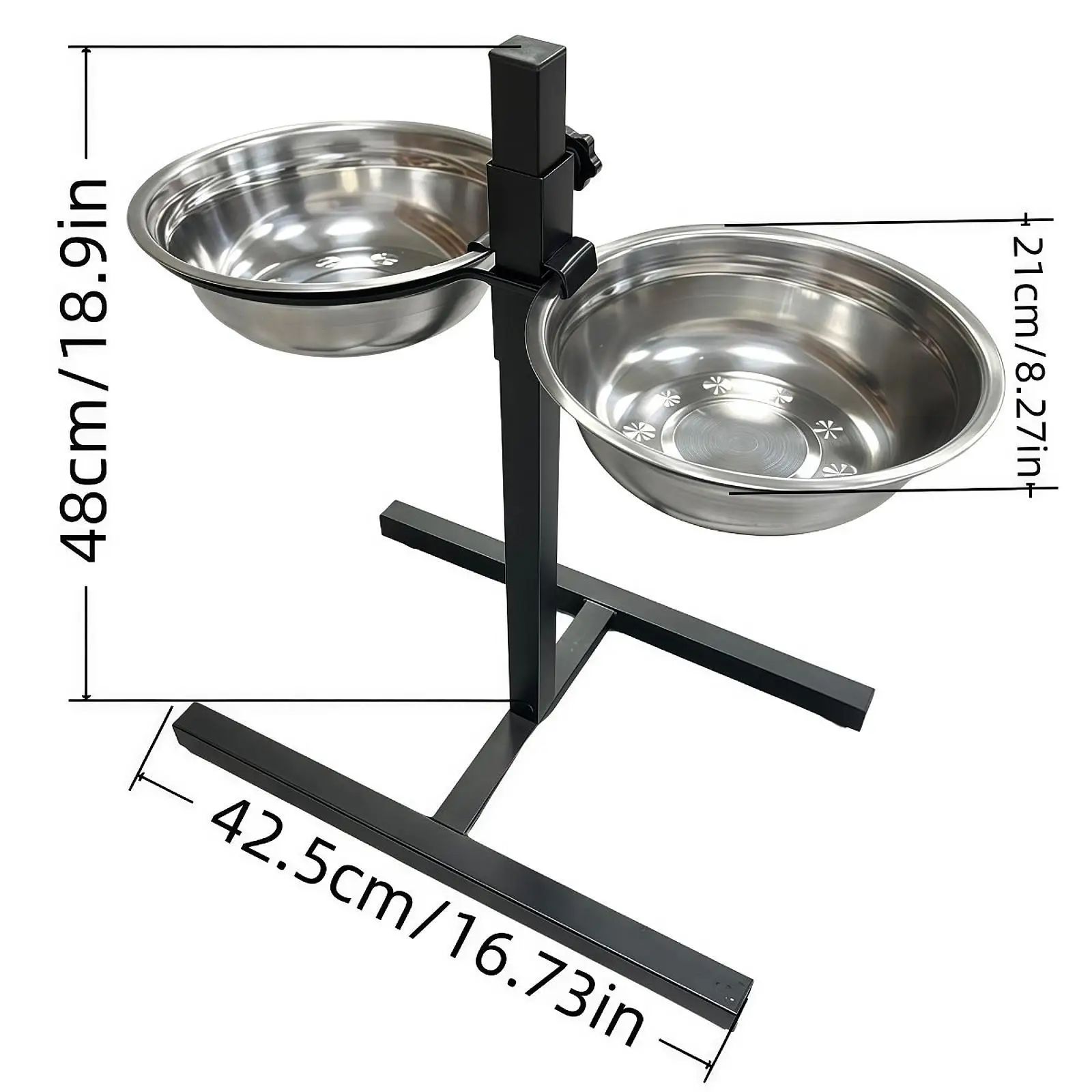 Elevated Bowl Stand Double Pet Dog Bowls Food Water Bowls Holder for Large Medium Small Dogs Accessories
