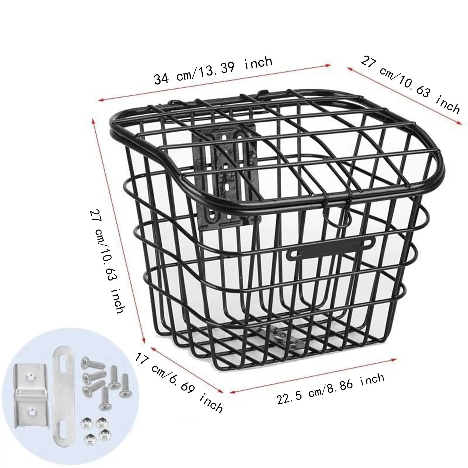 Bike Basket with Lid Biking Havy Duty Pet Carrier Bicycle Basket for Outdoor Mountain Road Bike Folding Bikes Hiking Kids Bikes