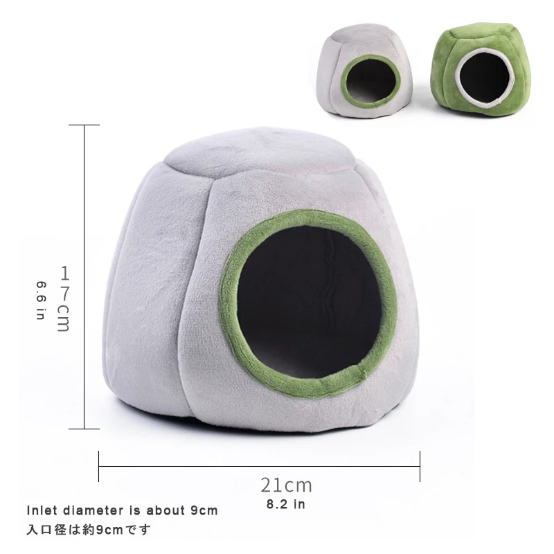 Ratón hámster casa cálida para mascotas pequeñas nido de algodón suave cómodo a prueba de viento cálido adecuado para Mini animales suministros para mascotas camas lindas - imagen 5