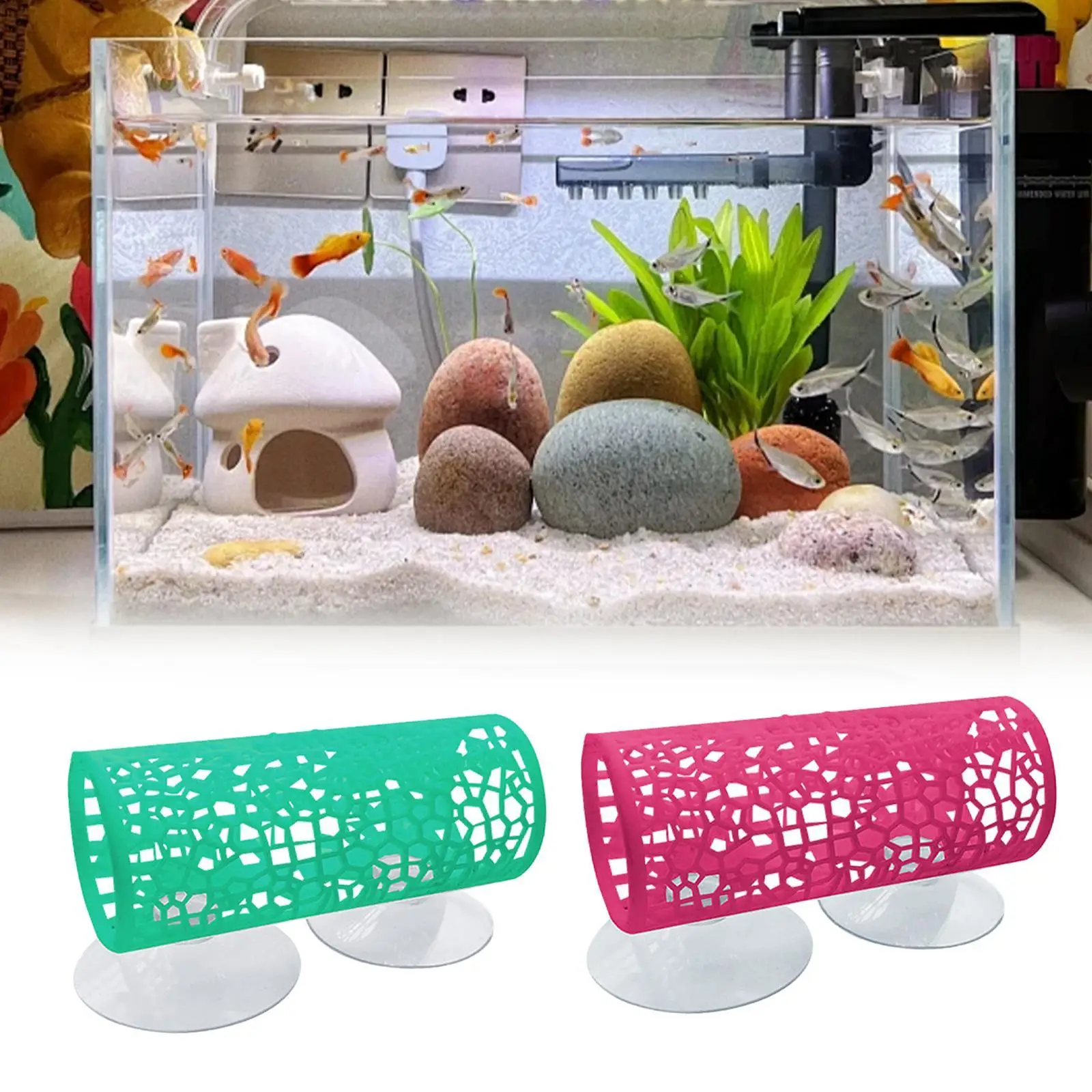 Juguete de pez Betta Tunnel Betta, con ventosas, enriquecimiento, tubo oculto, decoración de tanques para peces pequeños, Guppies, hogar y sala de estar - imagen 3