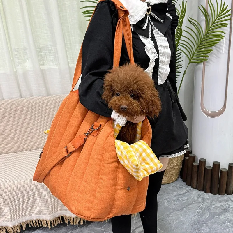 Bolsa para mascotas de gran capacidad, bolso a cuadros para salir de perros y gatos, diseño Simple y bonito, bolsa portátil para suministros de productos para mascotas, accesorios de viaje - imagen 2