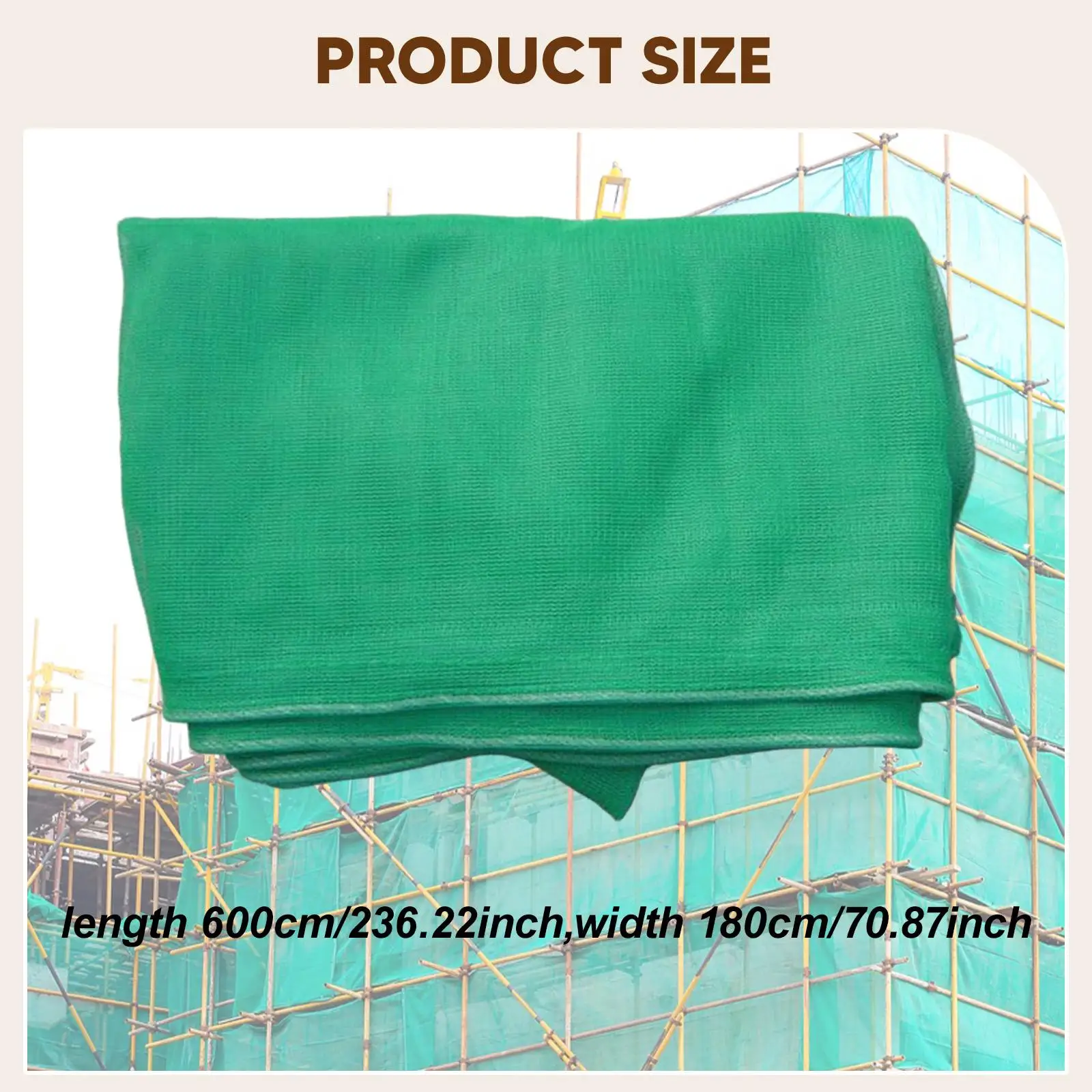 Construction Fence Net, 1.8m×6M Debris Defense Netting, Temporary Barrier Scaffold Net Enclosure for Gravel