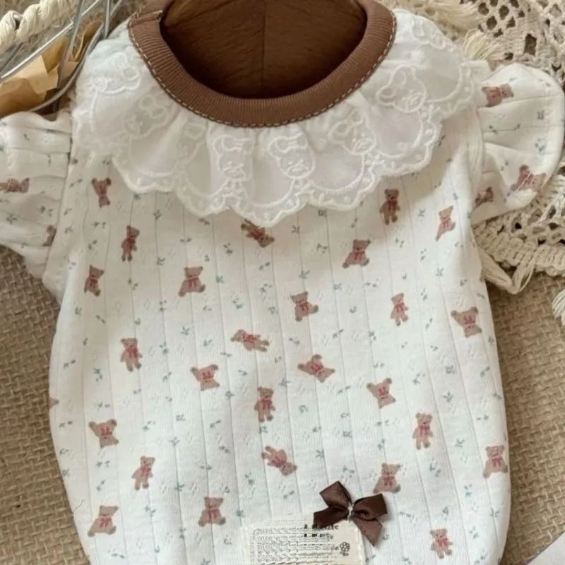 Ropa de moda para cachorros, chaleco fino de verano con flores para perros pequeños, ropa para perros, camiseta para perros Chihuahua Bichon Yorkshire, nueva - imagen 3