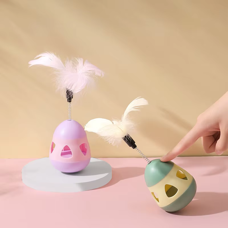 Bola dispensadora giratoria: juguete interactivo para gatos - imagen 4