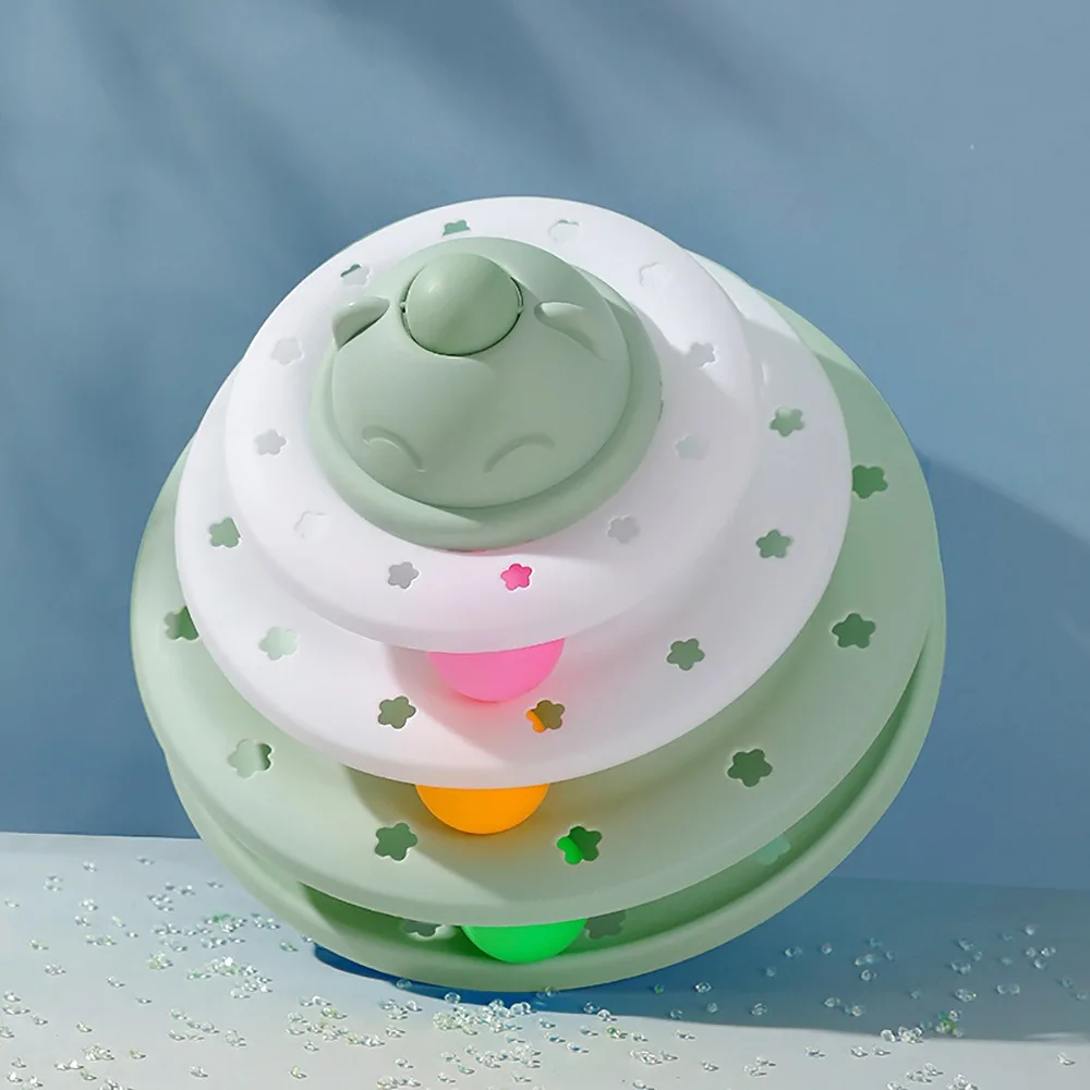 Nueva cabeza de gato, tocadiscos para gatos, placa de juego de pista alta, juguete educativo interactivo para gatos, suministros para mascotas - imagen 4