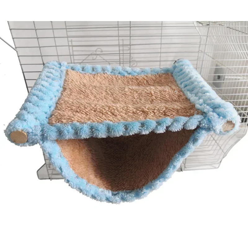 Accesorios para dormir Tricken suave, cabaña colgante, hamaca, jaula de Guinea, rata de peluche, tienda de cerdo, descanso para hámster, cama de erizo pequeña de algodón para mascotas - imagen 4