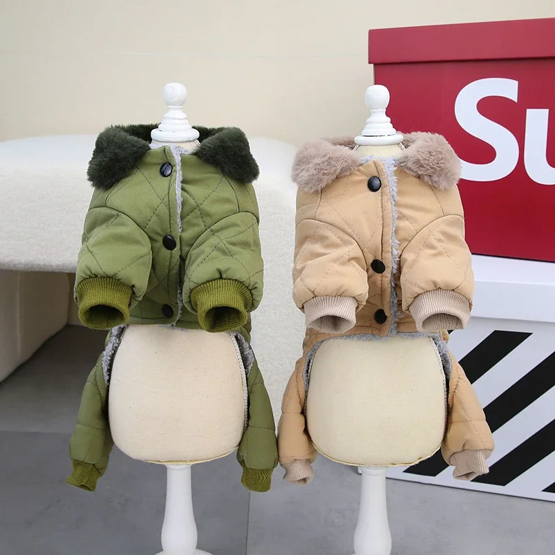 Mono de invierno para perros pequeños con ropa cálida chaqueta para mascotas y abrigo para bulldog francés chihuahua pug