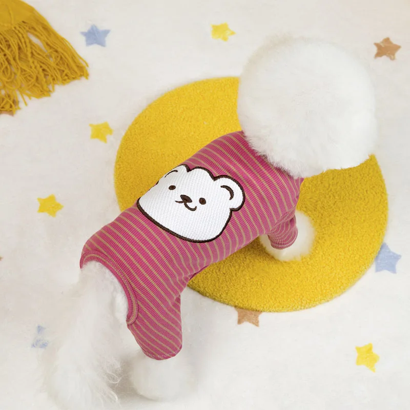 Ropa para perros tira Sudadera con capucha pantalón mono Pijamas chándal para perros pequeños Shih Tzu Dachshund cachorro Pijamas monos todo en uno XXL - imagen 4