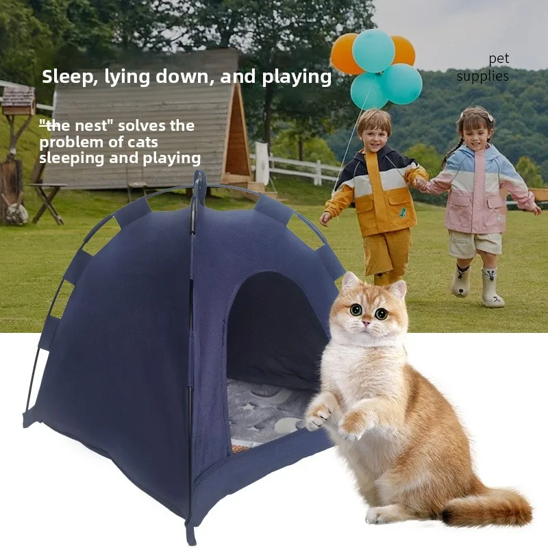 Tienda para mascotas, nido Universal para mascotas y gatos, casa para gatos plegable, transpirable, impermeable y a prueba de humedad para exteriores
