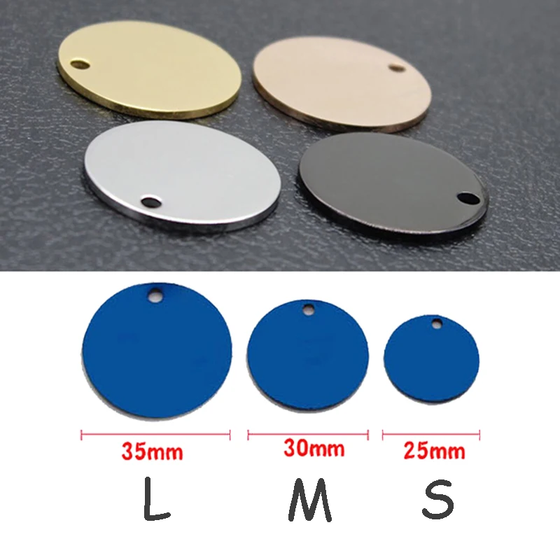 Collar personalizado con nombre de perro y gato, accesorios circulares, etiqueta de identificación grabada personalizada, Collar, cadena, suministros para productos para perros - imagen 4