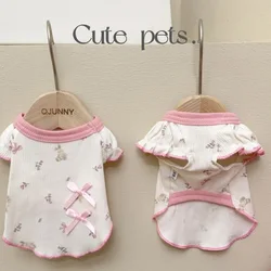 Camiseta transpirable primavera para perros, gatos pequeños y medianos