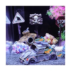 Adornos submarinos de resina, refugio para peces y camarones, cueva, accesorios de paisajismo para decoraciones de peceras de acuario