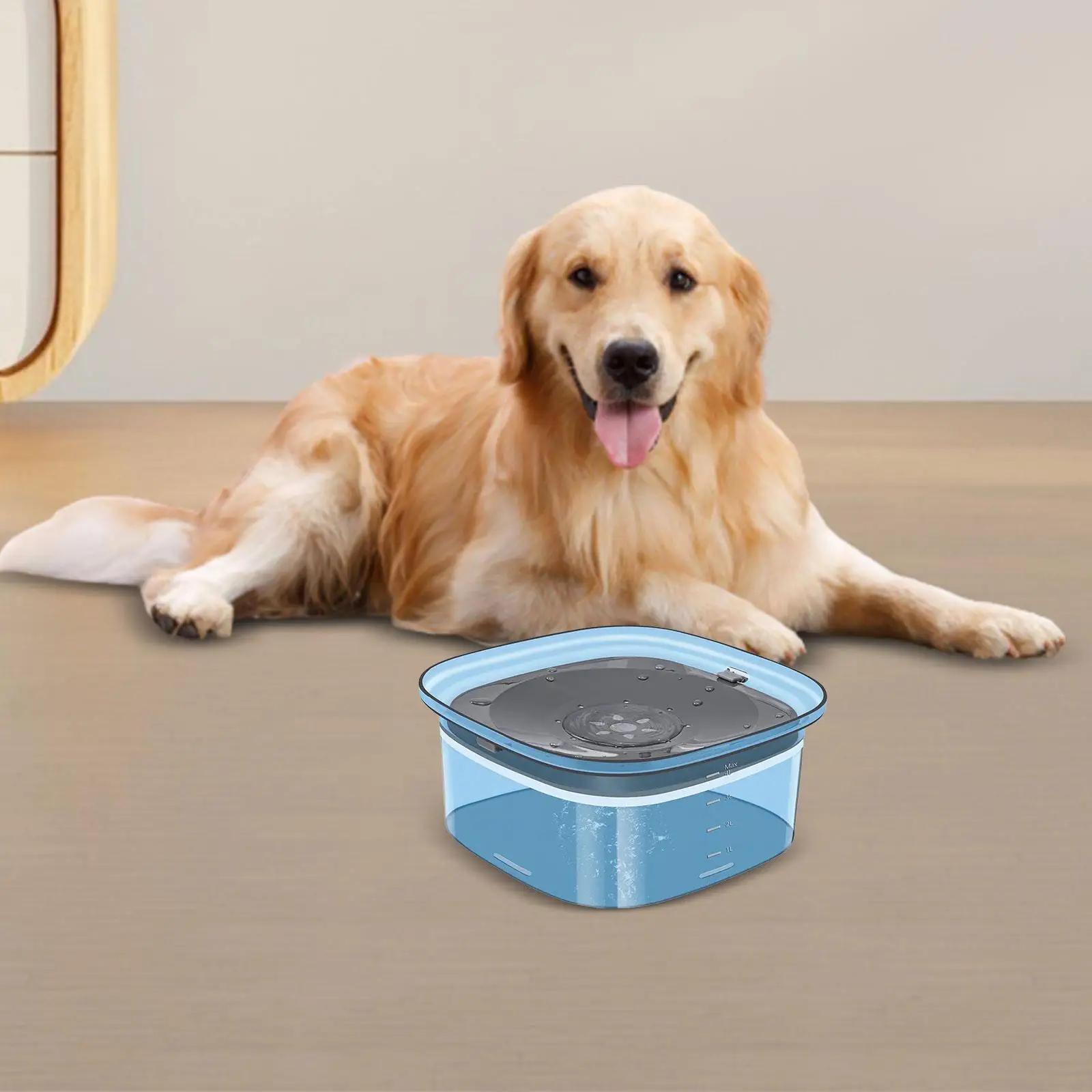 XL Pet Water Bowl - Spill-Resistant Drinking Dish for Large Pets