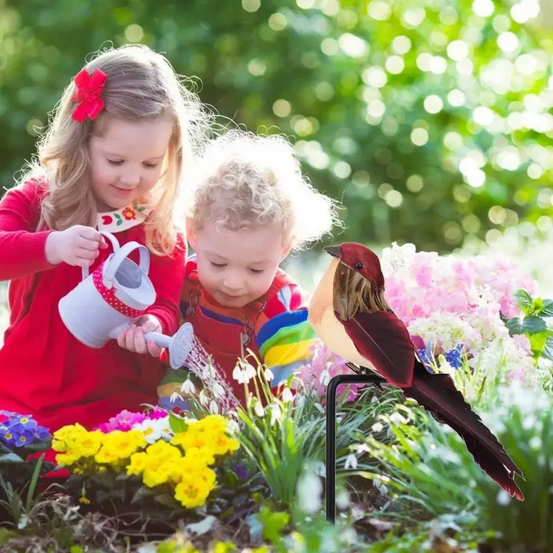 Clip de pájaros artificiales en plumas, adornos artesanales de árbol, decoración de pájaros de espuma, Navidad, boda - imagen 3