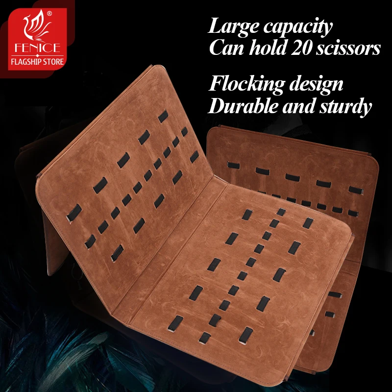 Fenice-estuche de almacenamiento para tijeras de peluquero, paquete de 20 flocada bolsas de tela, bolsa de corte de pelo, caja de almacenamiento portátil - imagen 4