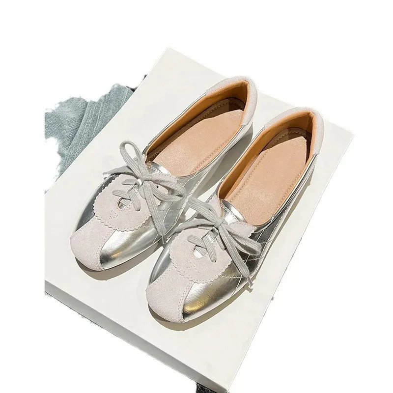 Zapatos individuales para mujer, novedad de verano, zapatos Muller de colores combinados con cabeza redonda, zapatos profesionales informales cómodos de suela blanda para ir al trabajo - imagen 5